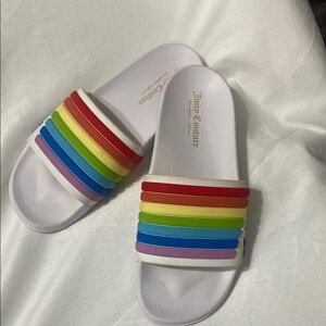 Juicy Couture Multicolor Striped Slides